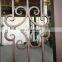 new custom fancy exterior front design durable bronze color modern double entry solid wrought iron doors