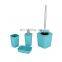Cost-effective Plastic Special Shape Blue 4 pcs Soft Collection Bath Accessory Bath Accessories Bath Room Accessories