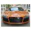 New style ABS auto grille for Audi R8 radiator honeycomb grill RS style blue  facelift mesh grille 2014 2015 2016