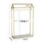 Fashionable Floor-standing women's and children's clothing store multi layer gold cloth display rack