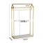 Fashionable Floor-standing women's and children's clothing store multi layer gold cloth display rack