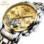 KINYUED J014 Men Fashion Luminous Stainless Steel Mechanical Watches For Men Date Watch