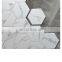 High Quality Natural Stone Carrara White Hexagon Marble Mosaic Tile for wall