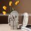 Nordic INS Style Figurines Frosted Creative Face Design Model Home Decorative Ornament White Abstract Ceramic Flower Vase