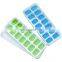 Easy-Release Silicone Ice Cube Tray 14-Ice Cube Mold With Spill-Resistant Removable Lid, BPA Free, Durable and Dishwasher Safe