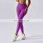 Wrinkle High Waisted Sports Leggings Women Custom Logo Gym Pants Without Front Line