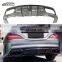 C117 CLA CMST Style High Quality Carbon Fiber Rear Diffuser With Light Rear Bumper Lip For Mercedes Benz CLA CLA45 C117