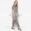 2016 Women fashion dress OEM service top quality stripe prom maxi dress D296