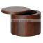 Kitchen Cylinder Gift Wooden Round Salt Box