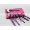 24pcs wholesale new professional cosmetic brush high quality purple color makeup brush set foundation brush