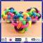 Rainbow Color Soft Rubber Vocal Cheap Balls Pet Toys Ball