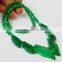 Green White Jade Leaves Beads Gems Necklace