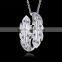 High Quality Designs Couple Pendant Wholesale Silver plated Zircon Couple Necklace