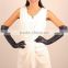 Party Dress Long Stylish Girls' Leather Gloves with One Decoration Line