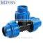 China supplier free samples hydraulic equal PP compression fitting tee                        
                                                Quality Choice