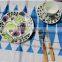 1PCS 64x45cm Modern Mediterranean Blue Fish Print Linen Cotton Table Placemat Napkin Bar Coffee Tea Towel Photo Prop