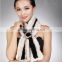 2016 colorful Hot selling kinds of real mink fur scarf