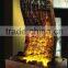 Slate tower artificial indoor water fountain with LED light