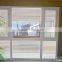 window blind or shutter constructed from angled slats of platic