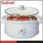 3.5L White SS body Caremic inner pot Electric Slow Cooker