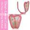 Fashion Charming Bowknot Open Crotch White Lace Sexy C-string for Women