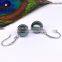 real black tahitian 9-10mm pearl earrings gold simple design for wholesale