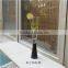 black colored thick stem long champagne glasses