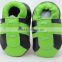 wholesale new arrival stylish green soft breathable non-slip baby infant leather shoes