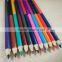 7" standard size round shape high quality 3.0mm color lead double color pencil