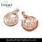Bohemia ethnic jewelry golden alloy orange crystal round drop earrings jewelry for women fashion jewelry