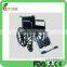 Steel manual wheelchair for outdoor travel use