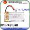 High Quality Polymer Li-ion Battery 802540 3.7v 600mAh 25C for RC Drone