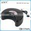 Professional Salon Equipment Black Half Moon Gel Nail Curing Dryer Two Hands UV Lamp