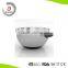 Stainless steel ceramic mixing bowl set of 3 with non-skid silicone bottom(black)