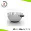 Stainless steel vegetable mixing bowl set of 3 with non-skid silicone bottom(black)