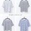 Woman plus size stripe 100% good cotton short sleeve T shirt