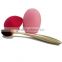 Cosmetic Cream Powder Blush Oval Makeup Brush+ Sponge Blender Flawless Puff+ Brush Cosmetic cleaner