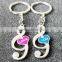 Music Note Wedding Metal Keychains