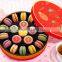 New luxury cardboard printed macaron box wholesale, paper colorful macaron food packaging, round macaron box