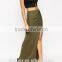 Ruched Side And Side Split latest long skirt design lady skirt