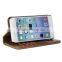 Premium Quality Wallet Design Vintage Leather Case for iPhone 6S with Card Slot and Stand