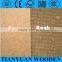 Dark brown hardboard 4x8 with smooth surface and rough back