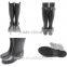 clear solid color black women waterproof gumboots with buckle