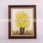 Chinfun Yellow with Photo Frame Flower Designs Fabric Painting