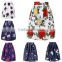Fashion Stylish Women's European Retro Style Knee-Length Floral Bubble Puff Printed Pleated Skirt