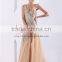 New hot selling yellow one shoulder mermaid prom dress organza chapel wedding dress bridal gown
