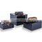 Black Acrylic Cube Riser Set of 3, Hollow Bottoms - Gloss(CR-B-0188)