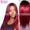 High Quality Full Hand Made Virgin European Hair Ombre Wig 1B/Burg Ombre Full Lace Wig