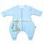100% cotton anti kicking infant child foot sleeping bag thick filling for autumn and winter blue style