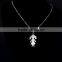 Women Men stainless steel smooth litter girl pendant necklace